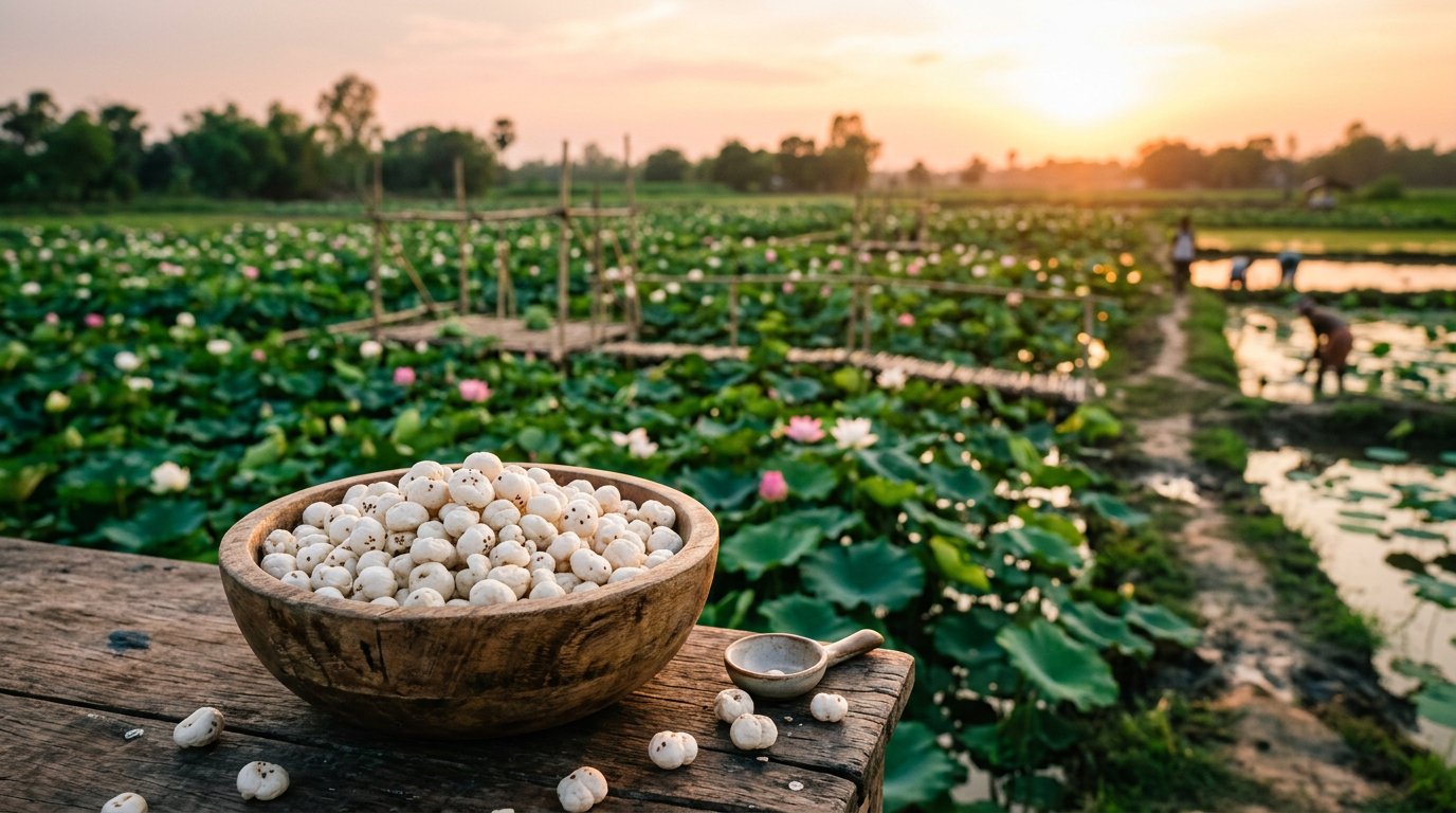 Makhana lotus ponds in Mithila, Bihar